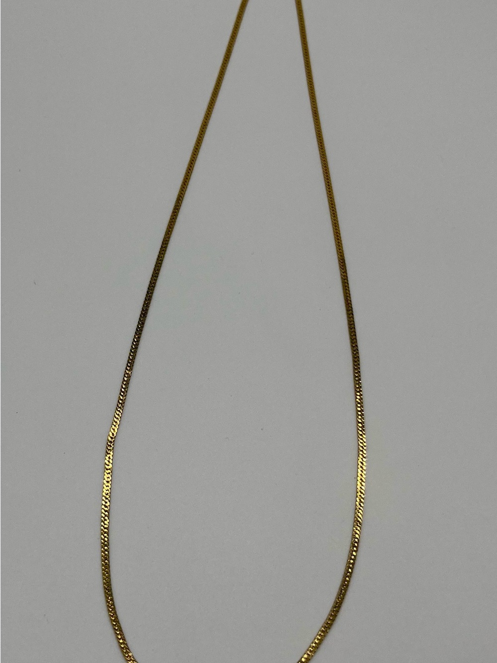 Monet Gold Flat snake 20 inch Necklace